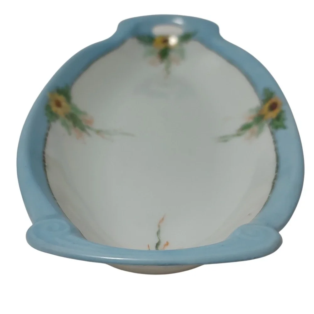 Antique‎ RS Reinhold Schlegelmilch Dish Germany Pickle Celery Oblong Floral SEE